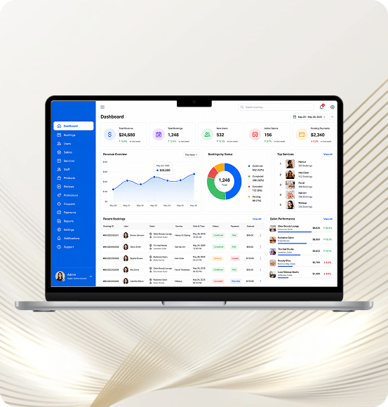Customer mobile app interface